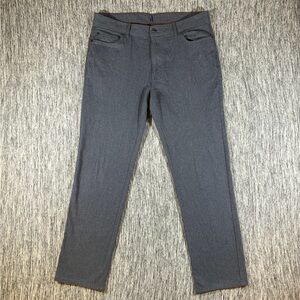 Johnnie-O Pants Men's 35x34 Gray LAMBERT Stormfront Moleskin Twill Logo